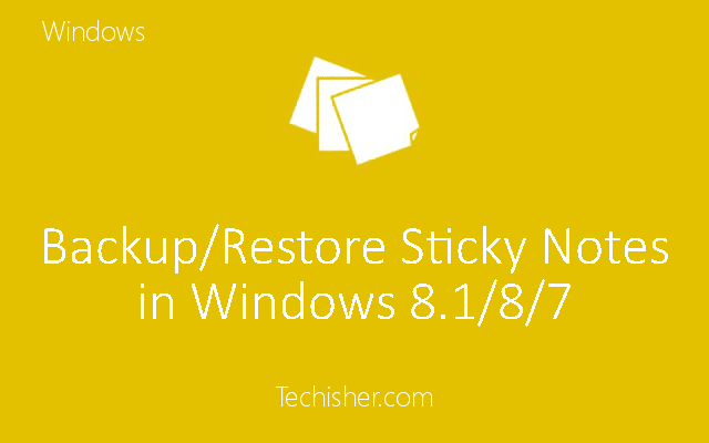 How to backup Sticky Notes in Windows